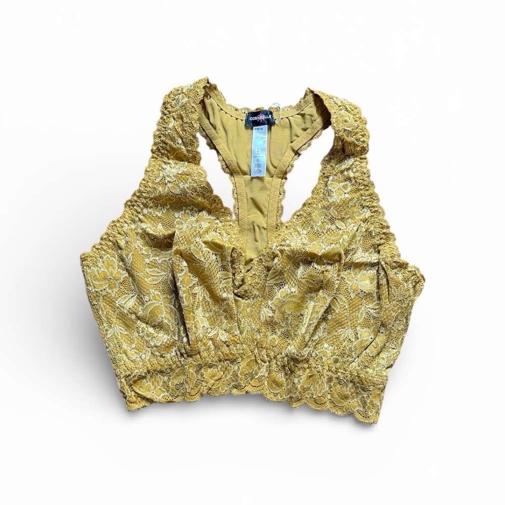 Cosabella Mustard and Gold Curvy Racie Racer Back Medium